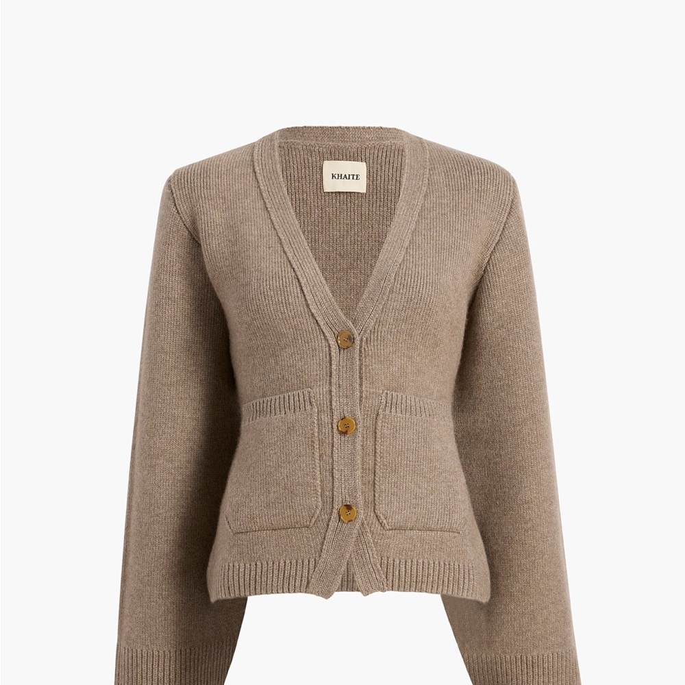 Khaite Scarlet Cardigan Barley cashmere size XL - as seen on katie holmes
